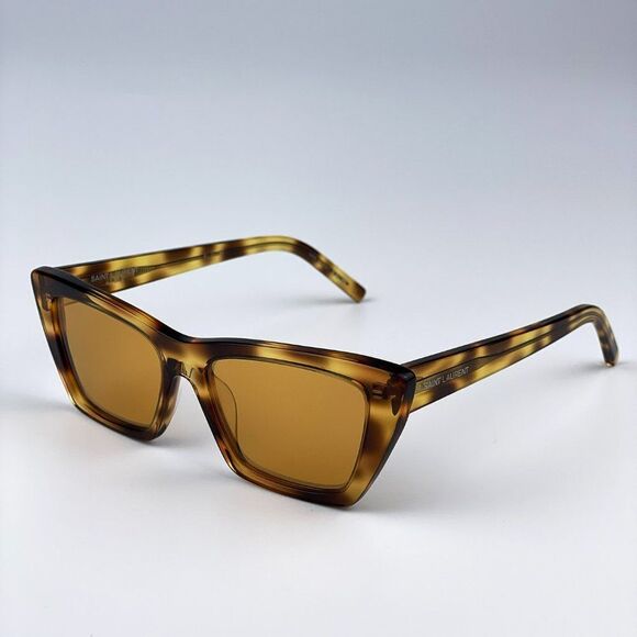 NEW Saint Laurent SL276 MICA 022 Havana Yellow Cat Eye Women Sunglasses - Picture 1 of 13